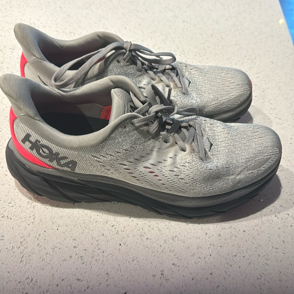 Hoka Gray and Pink Women's Athletic Shoes